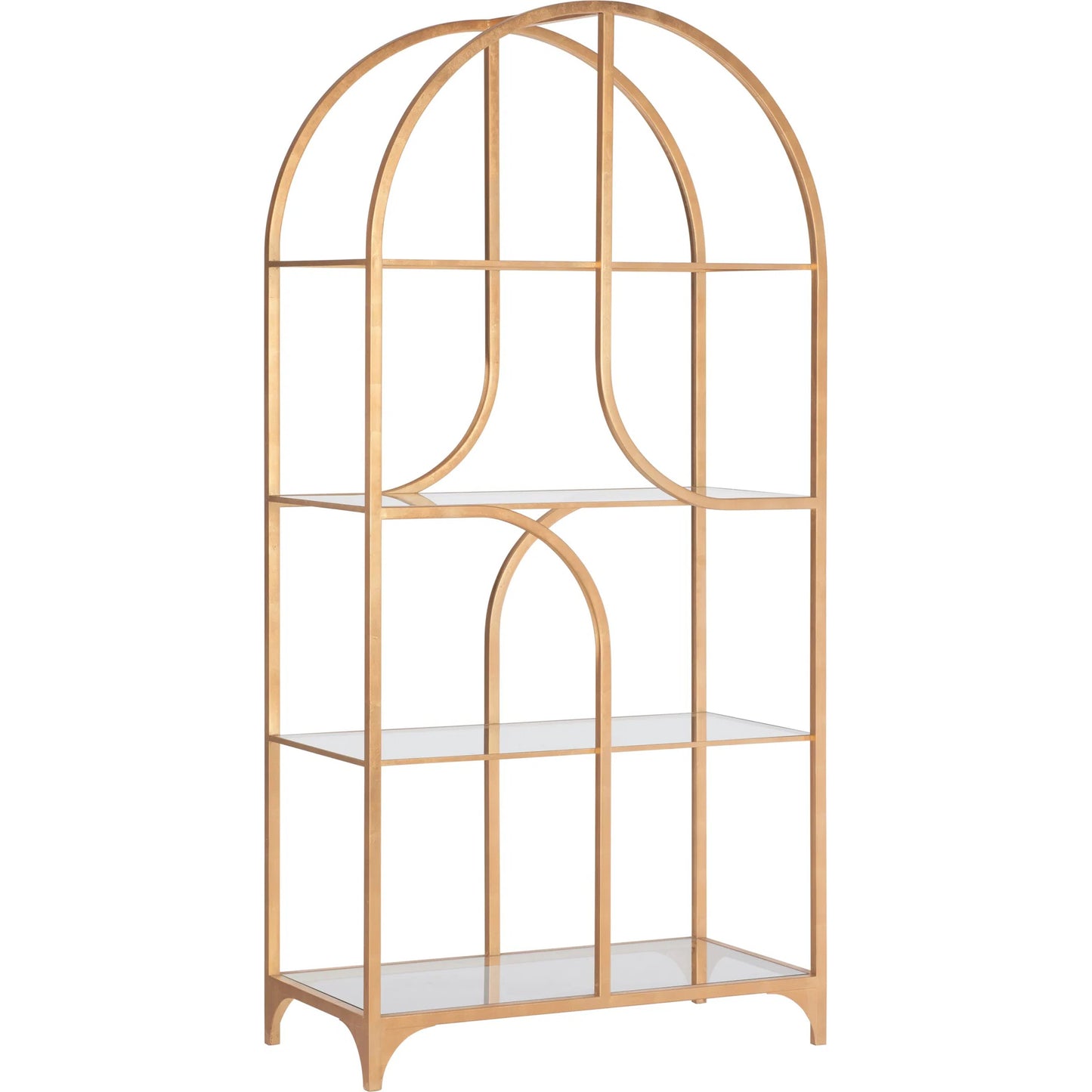 001 SI-2387912 | Primary Silo | Atwood Etagere by Wildwood in gold leaf. Made from unique in a unique style.
