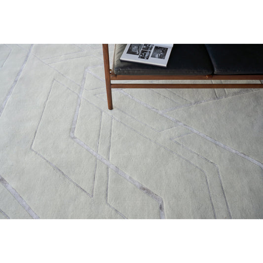 Aries 4919 Rug by Exquisite Rugs in silver. Made from wool, bamboo silk in a unique style.