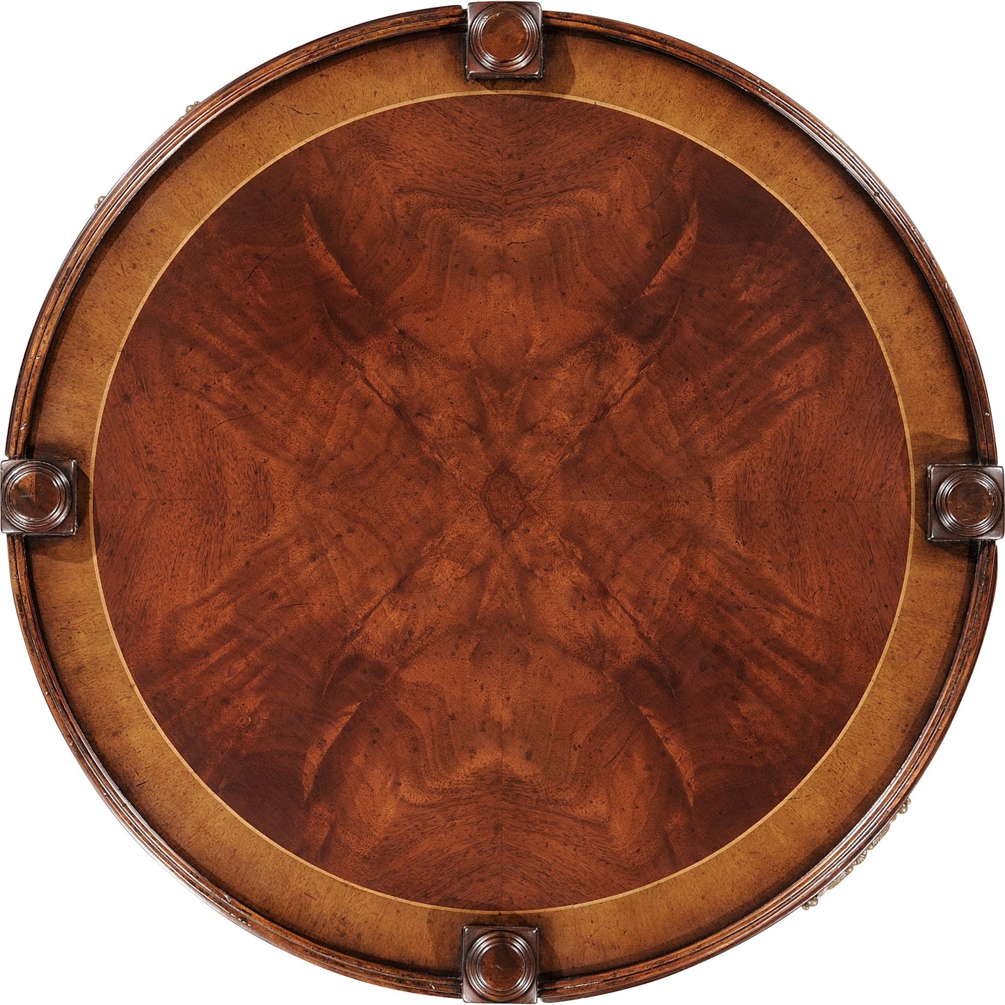 003 SR-846111 | Additional Silo | Regency Mahogany Round Side Table by Jonathan Charles in brown and medium antique mahogany. Made from acacia in a traditional style.