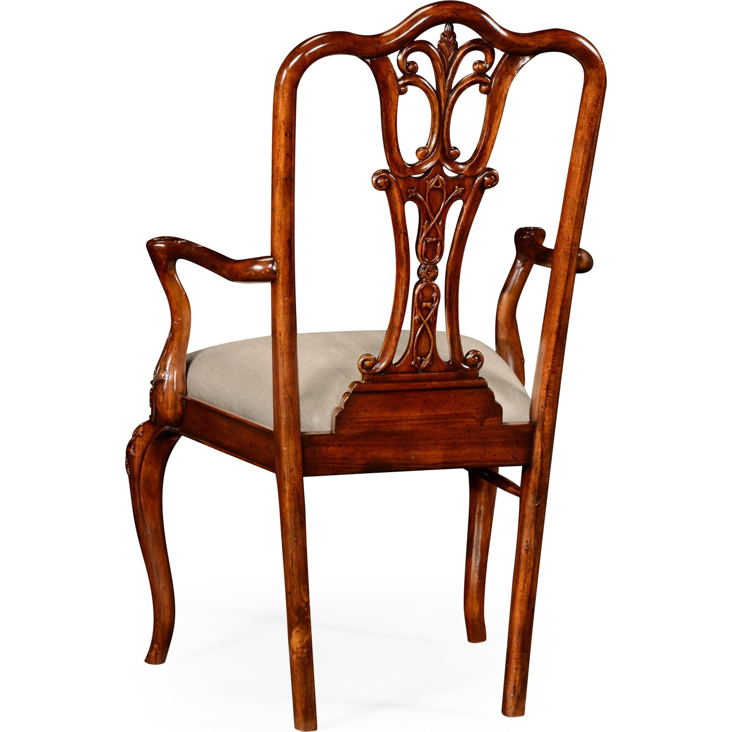 003 SR-846050 | Additional Silo | Buckingham Dining Armchair by Jonathan Charles in brown and medium antique mahogany. Made from acacia in a traditional style.