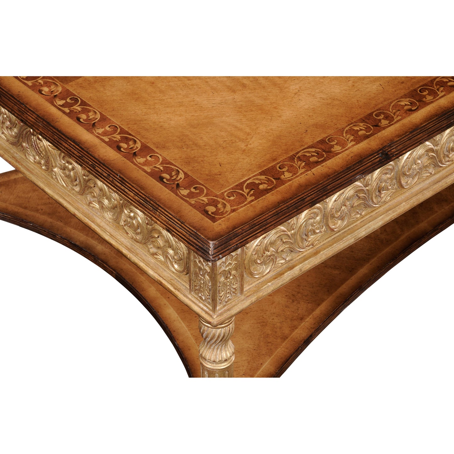 004 SR-847450 | Additional Silo | Versailles Louis Xiv Style Rectangular Coffee Table by Jonathan Charles in gold and light antique gold-leaf. Made from acacia in a traditional style.