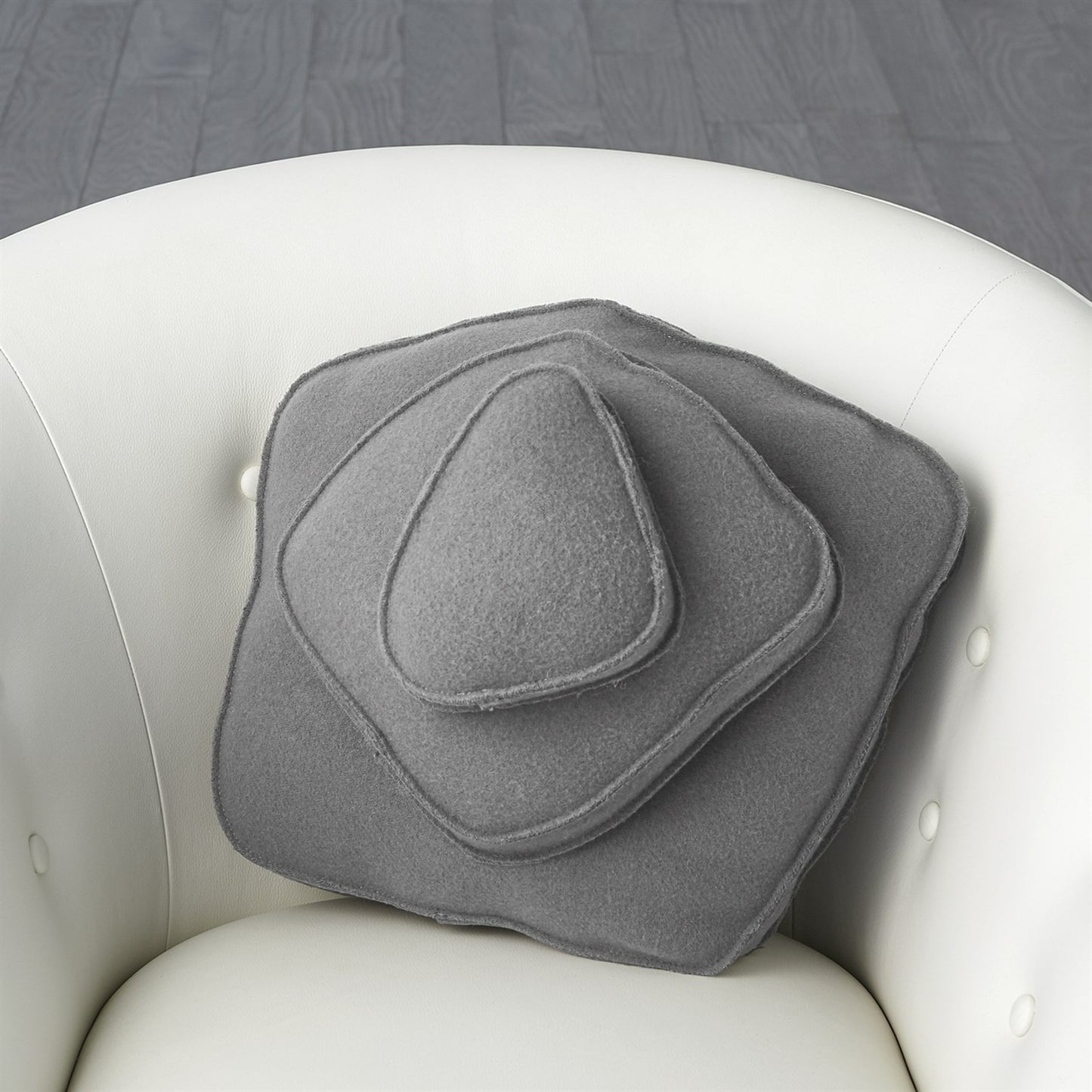 004 SR-940020 | Lifestyle | Rock Pillow by Global Views in gray. Made from shell: 70% wool, 30% acrylic in a eclectic & global style.