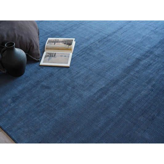 The Blues 4977 Rug by Exquisite Rugs in navy. Made from bamboo silk in a unique style.