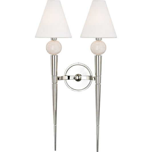 Vanessa Wall Sconce by Hudson Valley in polished nickel. Made from metal in a traditional style.