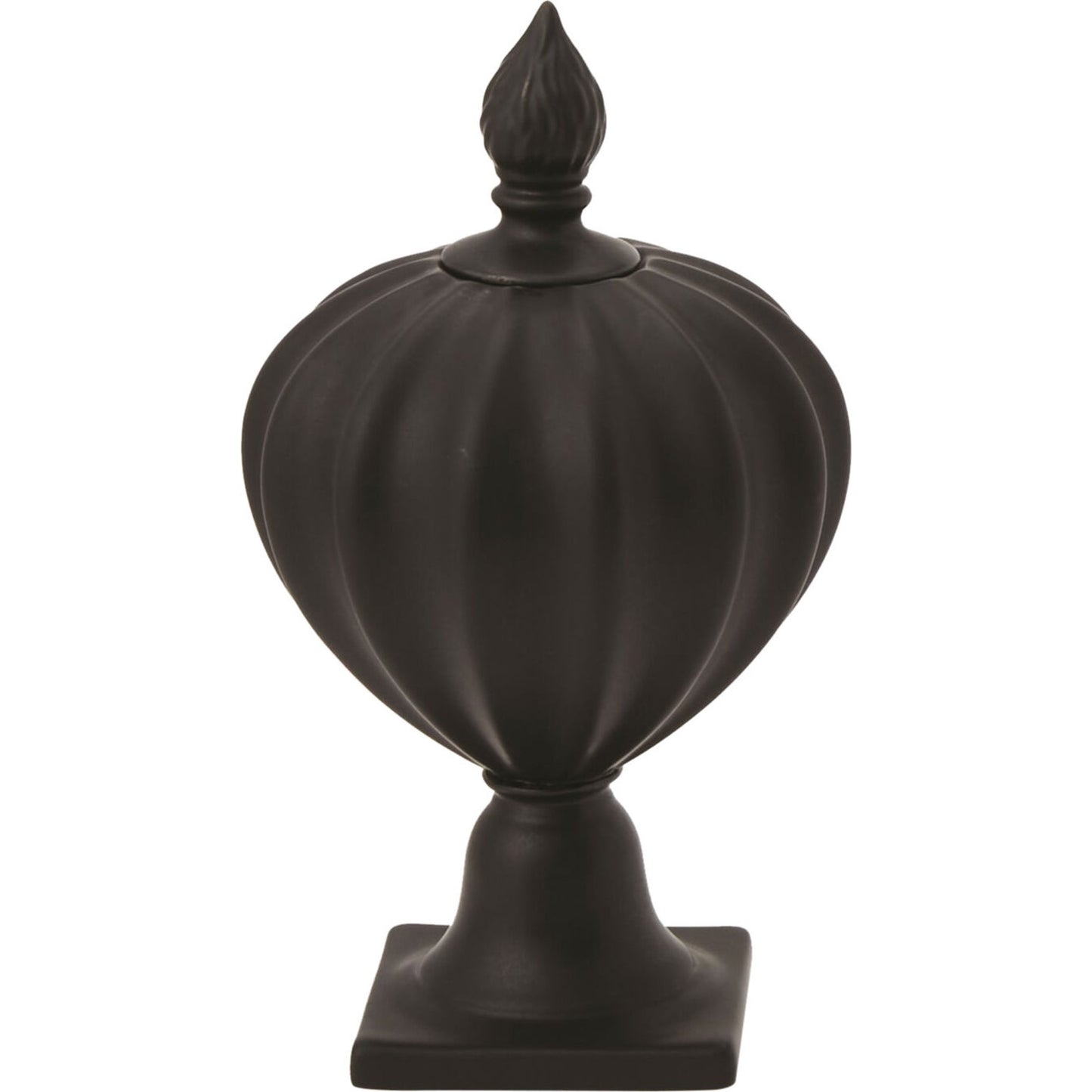 001 SR-891368 | Primary Silo | Beaufort Flame Bottle by Global Views in matte black. Made from porcelain in a transitional style.