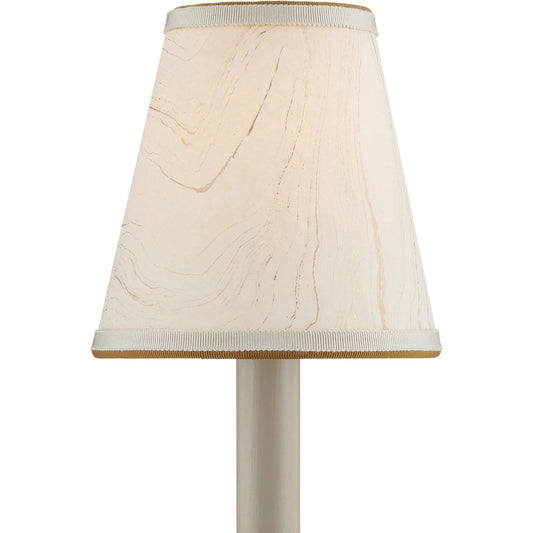 Marble Paper Tapered Chandelier Shade by Currey and Company. Made from paper in a modern style.