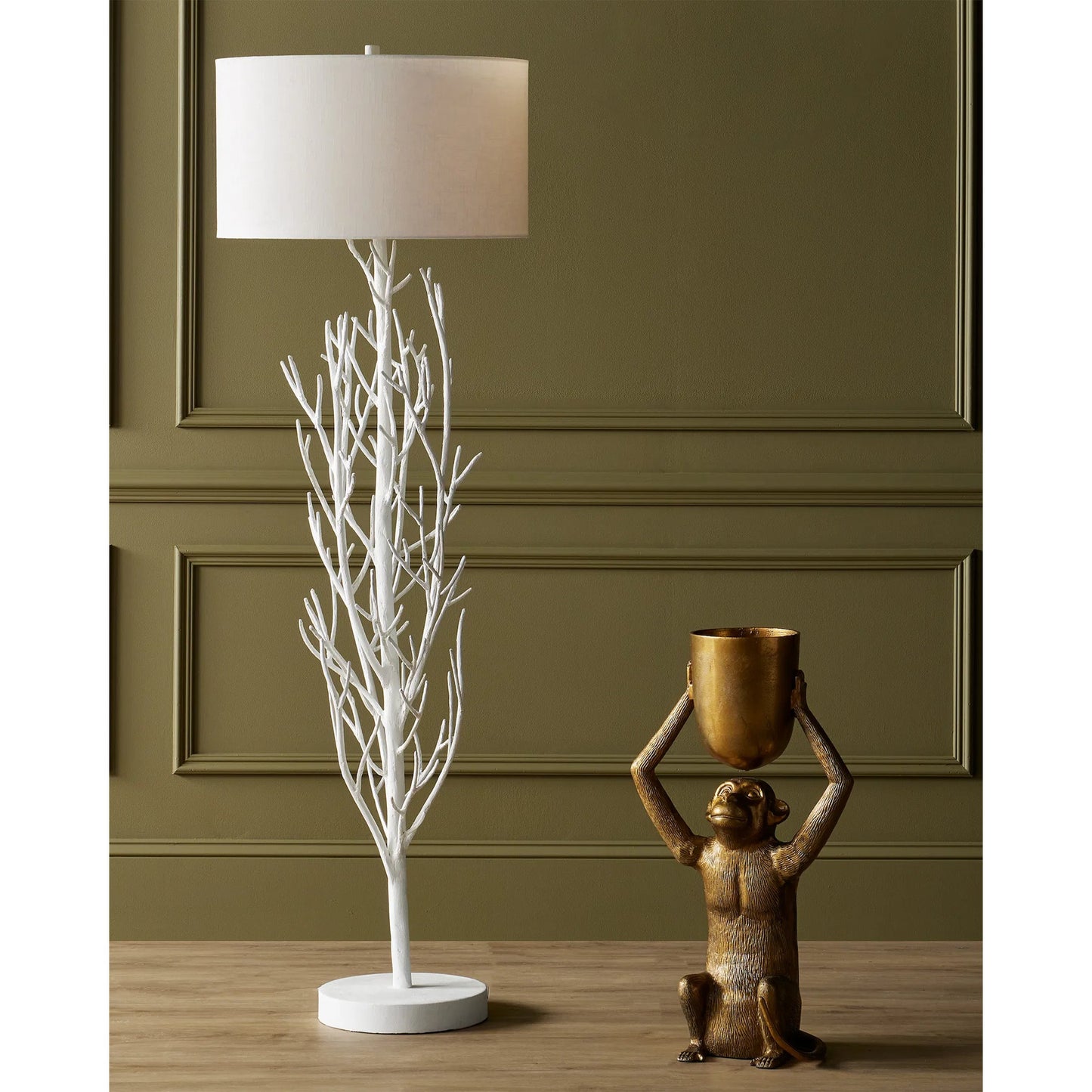 008 SI-1923776 | Lifestyle | Abu Planter by Currey and Company in antique gold. Made from cast aluminum in a modern style.