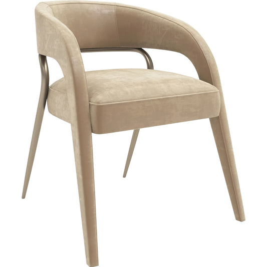 Gazelle Dining Chair by Caracole in brushed gold. Made from unique in a modern style.