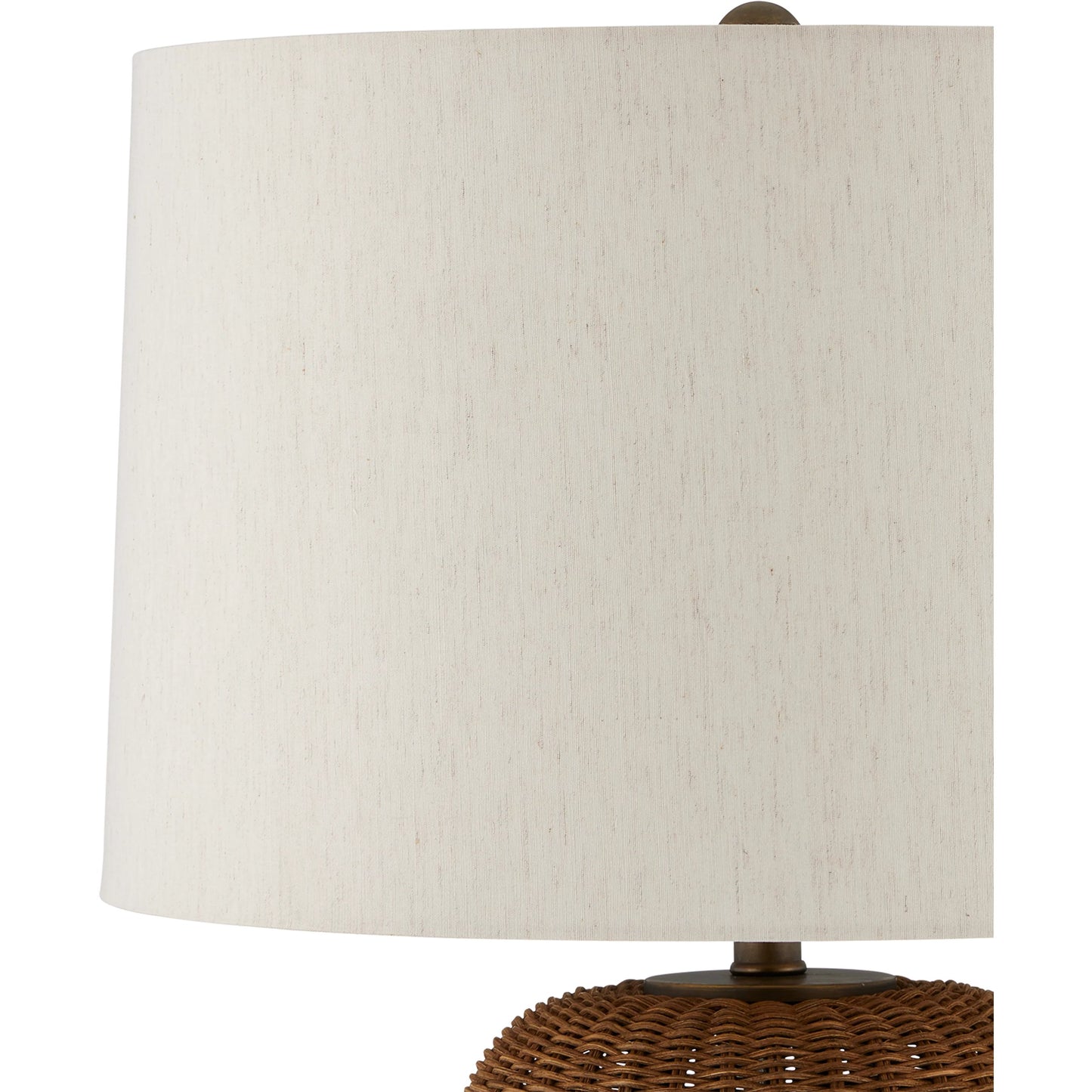 003 SI-2191774 | Additional Silo | Mabrouka Table Lamp by Currey and Company in dark brown, antique brass. Made from rattan, metal in a cottage & farmhouse style.