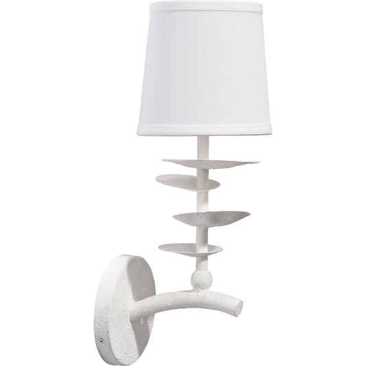 Petal Wall Sconce by Jamie Young in white. Made from steel, plaster in a modern style.