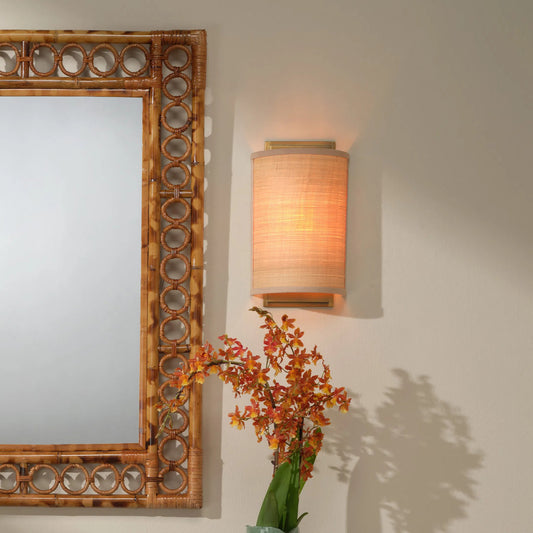 Riley Wall Sconce by Jamie Young in antique brass. Made from unique in a unique style.
