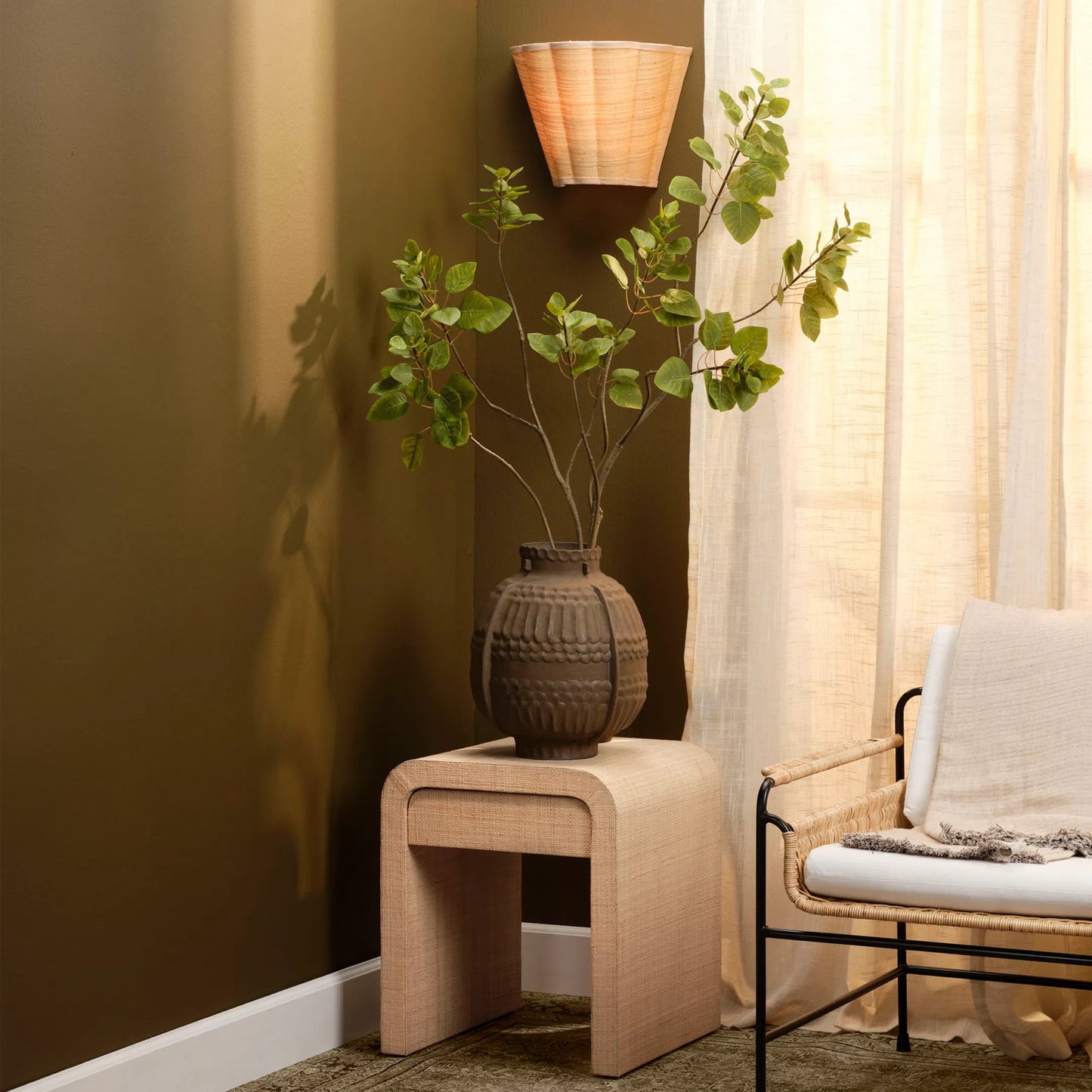 005 SI-2249112 | Lifestyle | Scalloped Wall Sconce by Jamie Young. Made from unique in a rustic style.