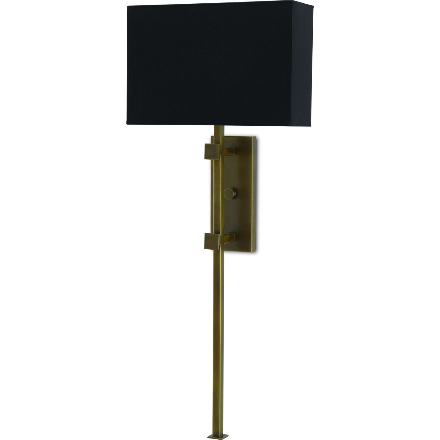 014 S-291192 | Closeup | Edmund Wall Sconce by Currey and Company in antique brass. Made from metal in a transitional style.