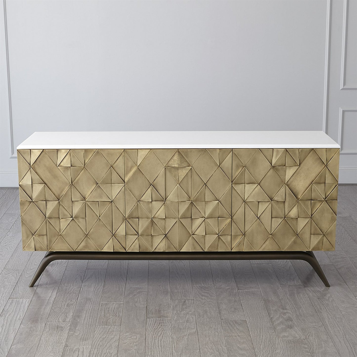 018 SR-940077 | Unknown | Triangle Cabinet by Global Views. Made from unique in a modern style.