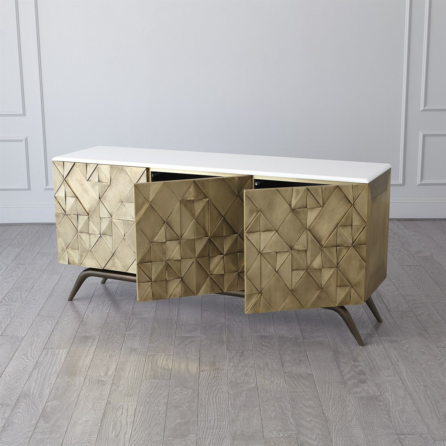 024 SR-940077 | Unknown | Triangle Cabinet by Global Views. Made from unique in a modern style.