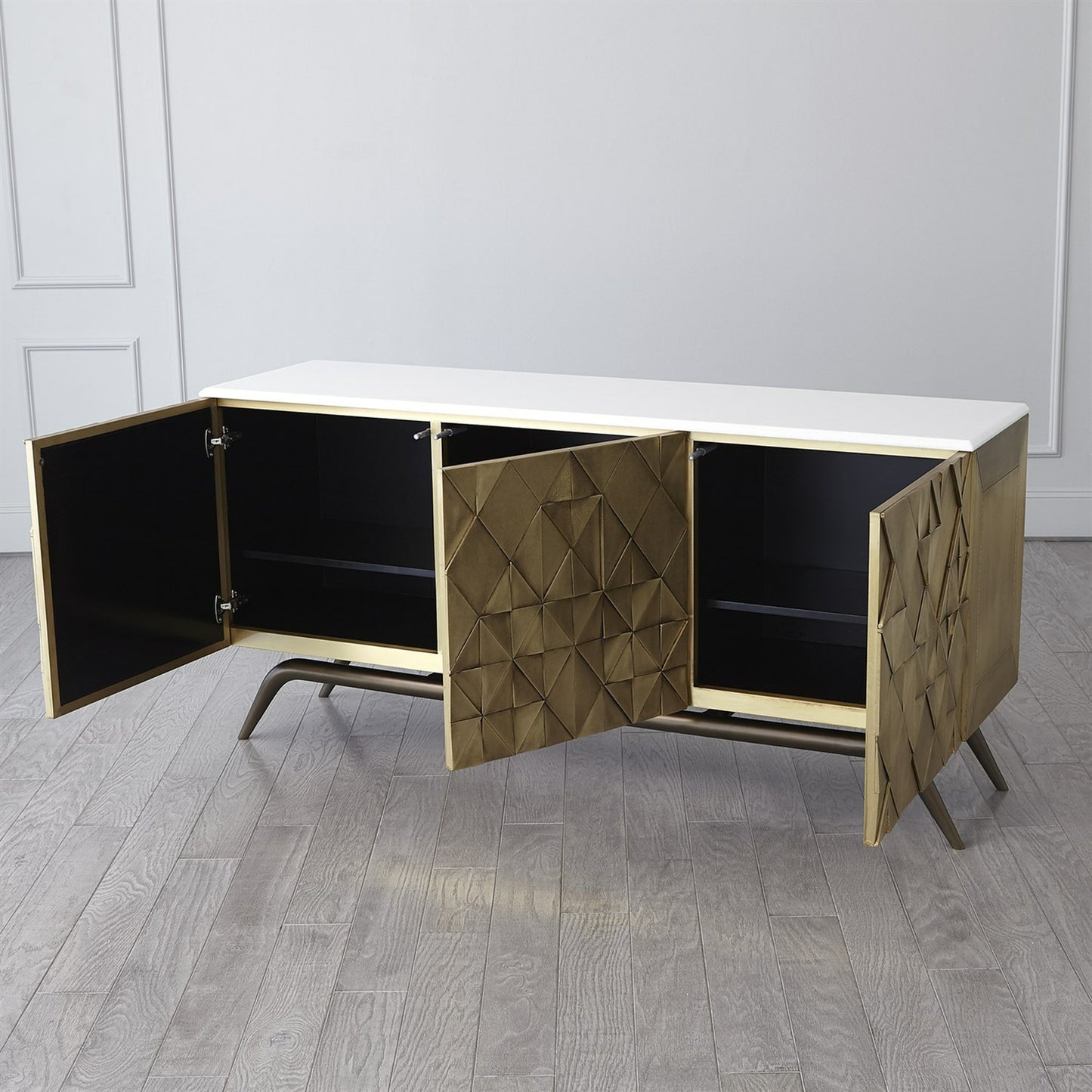 026 SR-940077 | Unknown | Triangle Cabinet by Global Views. Made from unique in a modern style.