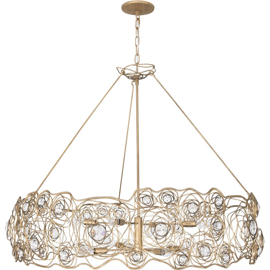 Ethereal Rose Chandelier by Varaluz in havana gold ombre. Made from unique in a modern style.