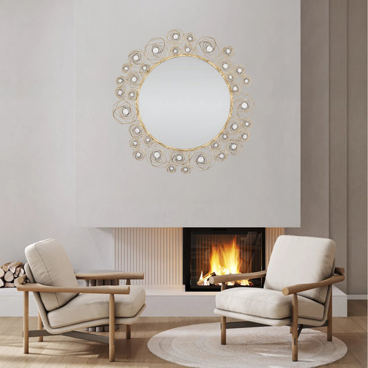 Ethereal Rose Wall Mirror by Varaluz in havana gold ombre. Made from unique in a modern style.
