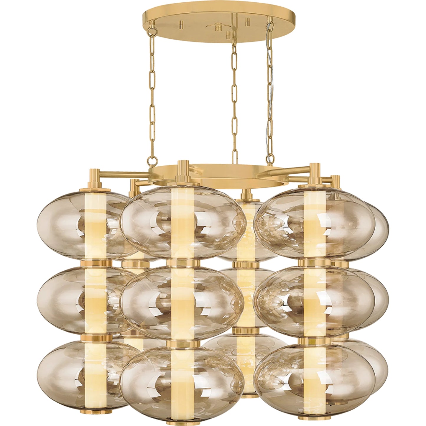 002 SI-2374206 | Primary Silo | Toulouse Chandelier by Corbett in vintage brass. Made from brass in a modern style.