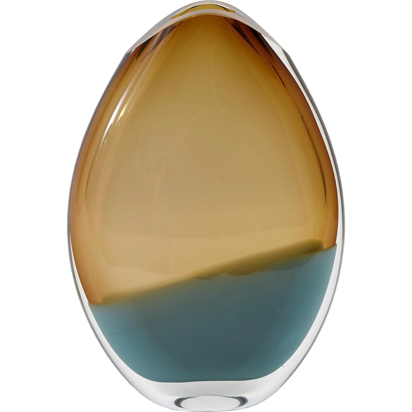001 SR-701795 | Primary Silo | Pistachio Bubble Amber Oval Vase by Global Views. Made from art glass in a coastal style.