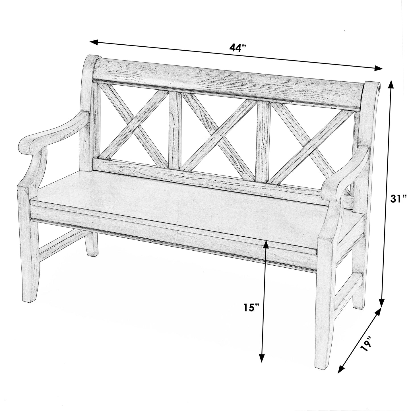 004 SI-2077715 | Additional Silo | Gerrit Bench by Butler Specialty Company. Made from unique in a traditional style.