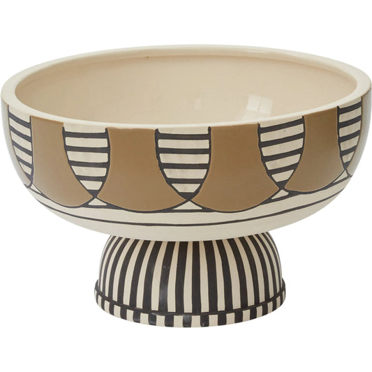 Tosca Footed Bowl by Accent Decor in multicolor. Made from ceramic in a eclectic & global style.