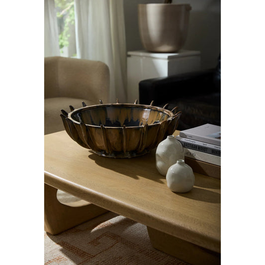 Iliad Bowl by Accent Decor in brown. Made from ceramic in a modern style.