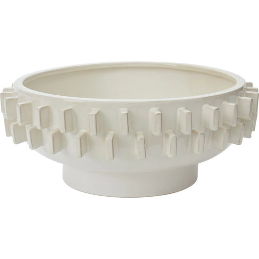 Rhea Bowl by Accent Decor in white. Made from ceramic in a modern style.