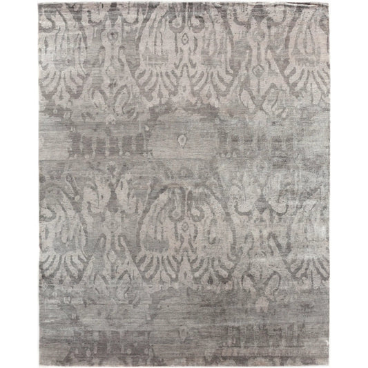000 SI-2543059,SI-2543060 | Primary Silo | Antique'd Silk 5066 Rug by Exquisite Rugs in ivory, silver. Made from bamboo silk in a unique style.