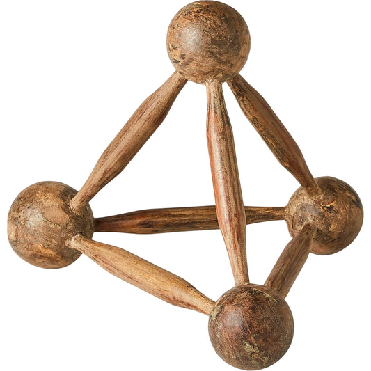 Rollerpin Wooden Pyramid by Global Views. Made from recycled wood, natural wax in a eclectic & global style.