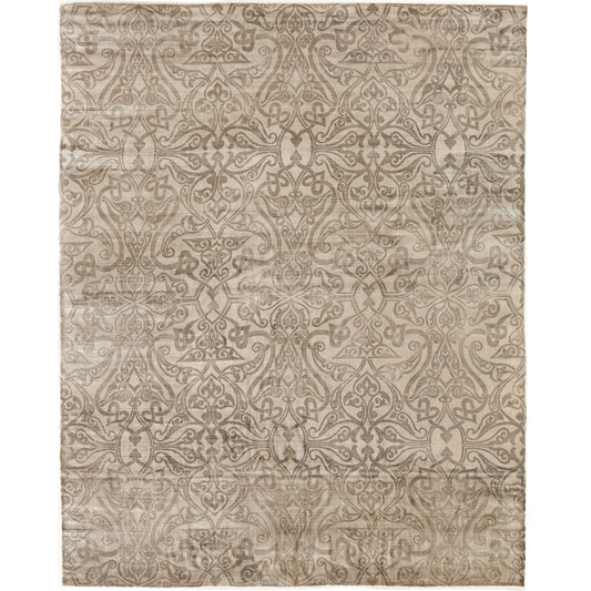 Koda 5070 Rug by Exquisite Rugs in beige. Made from bamboo silk in a unique style.
