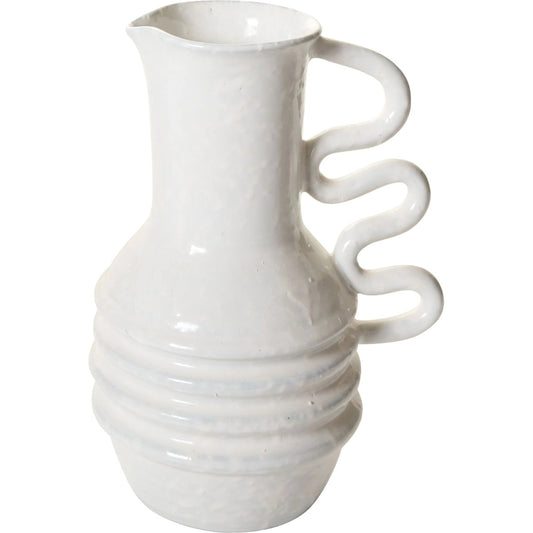 Paria Vase by Accent Decor in white. Made from ceramic in a modern style.