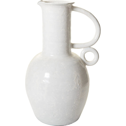 Paria Vase by Accent Decor in white. Made from ceramic in a modern style.