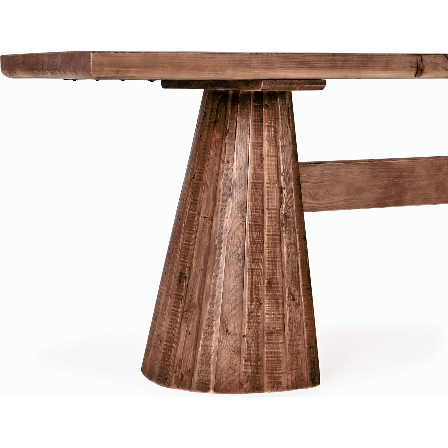 005 SI-2162563 | Closeup | Nolan Counter Table by Classic Home in brown. Made from reclaimed pine in a modern style.