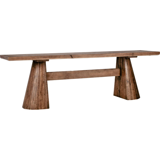 Nolan Counter Table by Classic Home in brown. Made from reclaimed pine in a modern style.