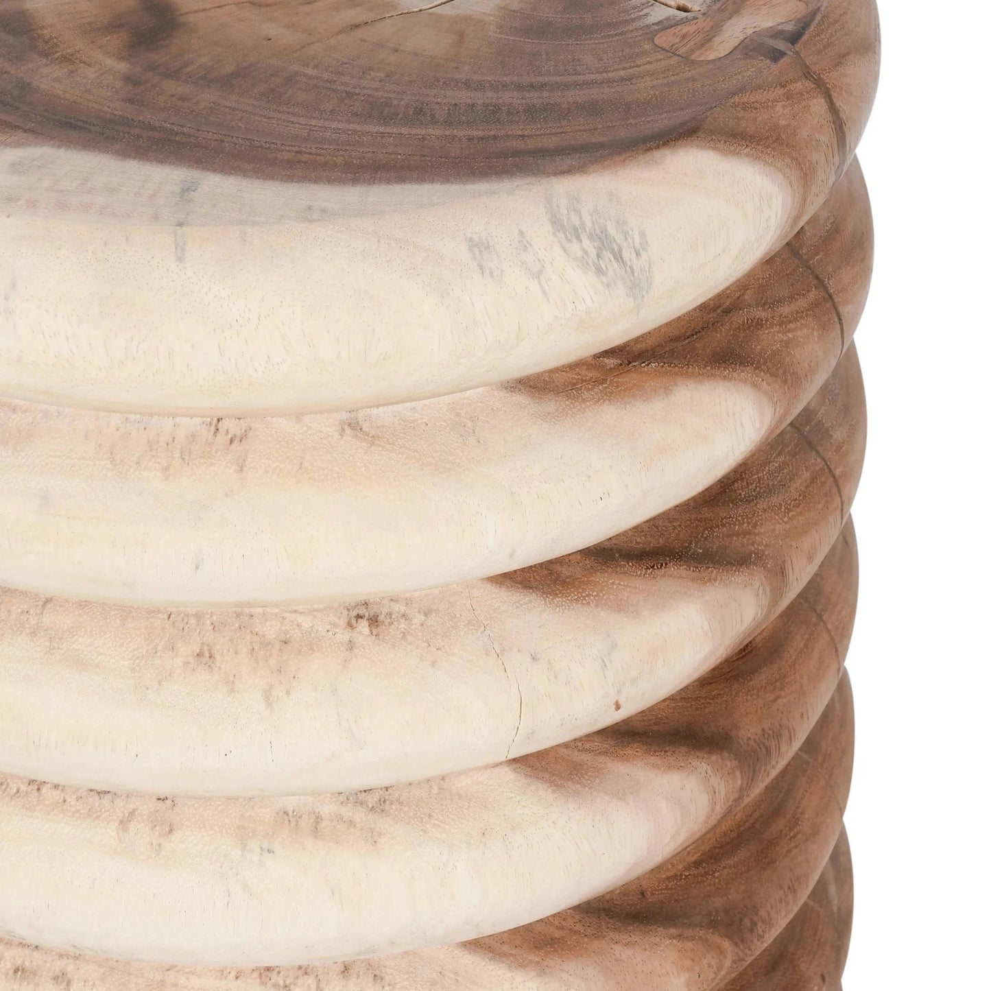 003 SI-2353703 | Closeup | Gala Round Meh Wood End Table by Classic Home in natural. Made from meh wood in a transitional style.