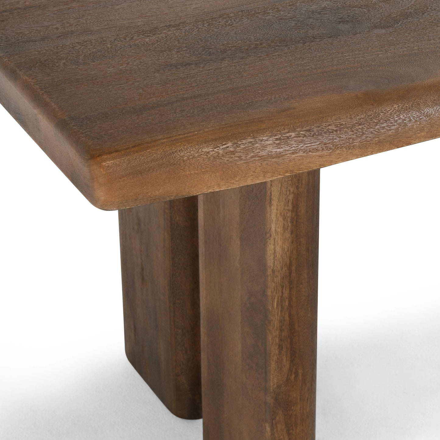 004 SI-2160254 | Closeup | Holmes Mango Wood Dining Table by Classic Home in brown. Made from mango wood in a modern style.
