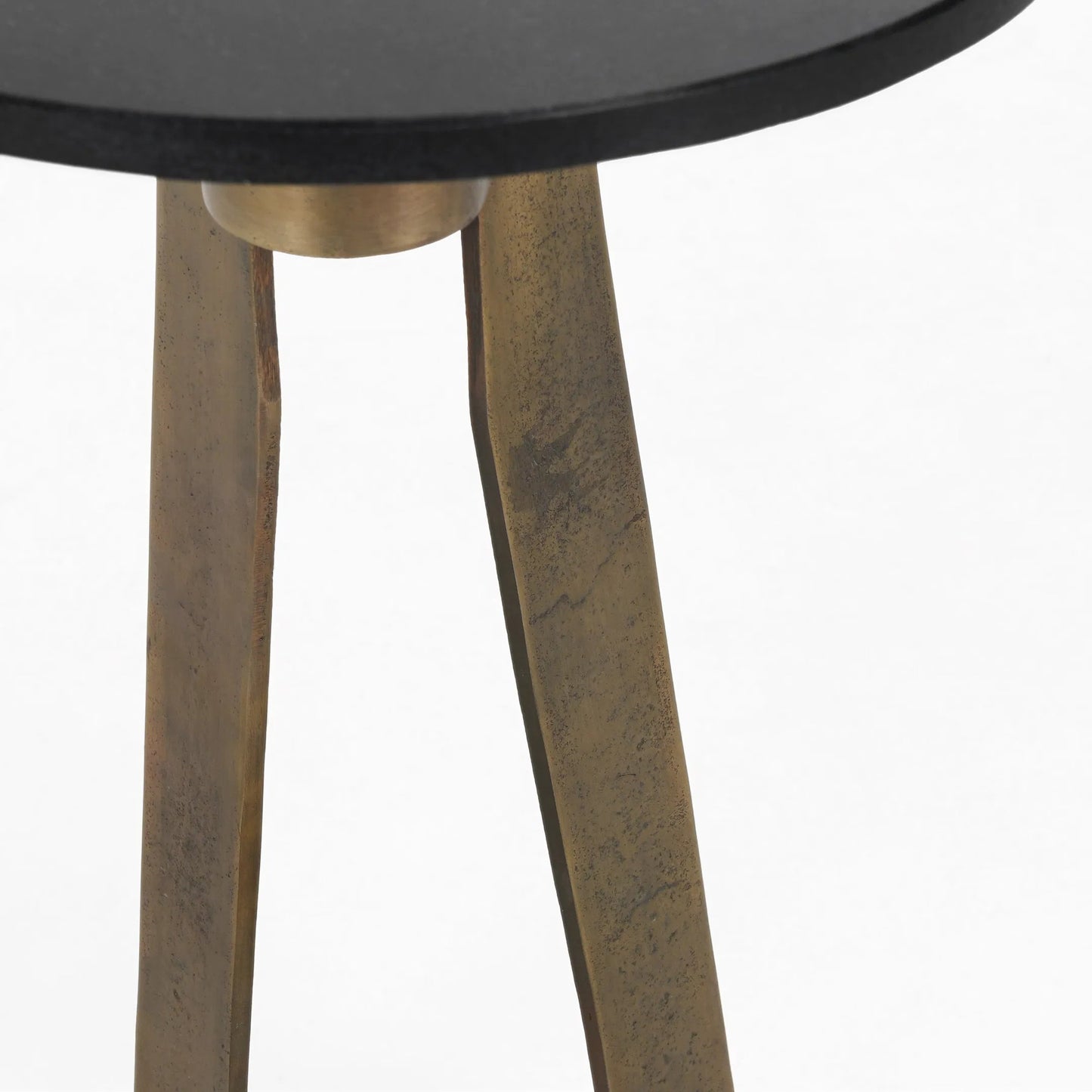 002 SI-2353707 | Additional Silo | Leyton Marble Accent Table by Classic Home in black, brass. Made from marble, cast aluminum in a unique style.