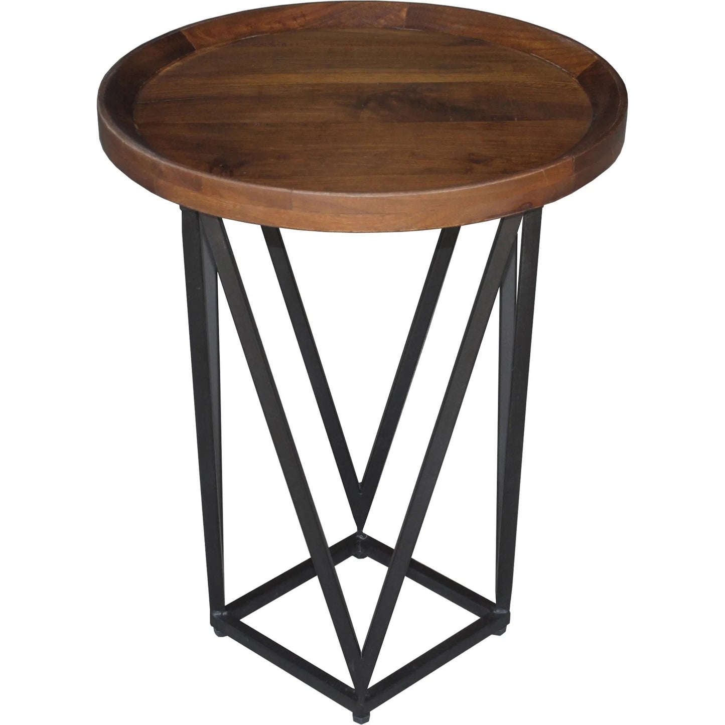 003 SI-2238813 | Primary Silo | Lamar Mango Wood End Table by Kosas Home in medium brown. Made from mango wood, iron in a unique style.