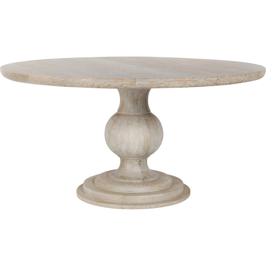 001 SI-2303327 | Primary Silo | Hera Mango Washed Wood Round Dining Table by Classic Home. Made from mango wood in a transitional style.