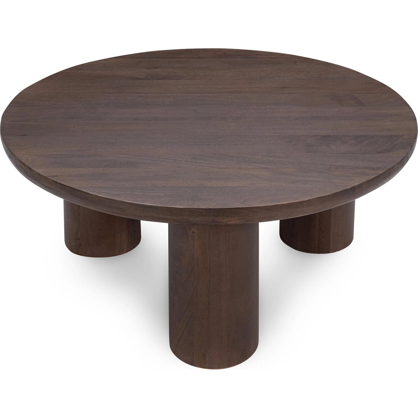 002 SI-2256318 | Additional Silo | Beau Solid Wood Round Coffee Table by Kosas Home in dark mango wood. Made from mango wood in a unique style.