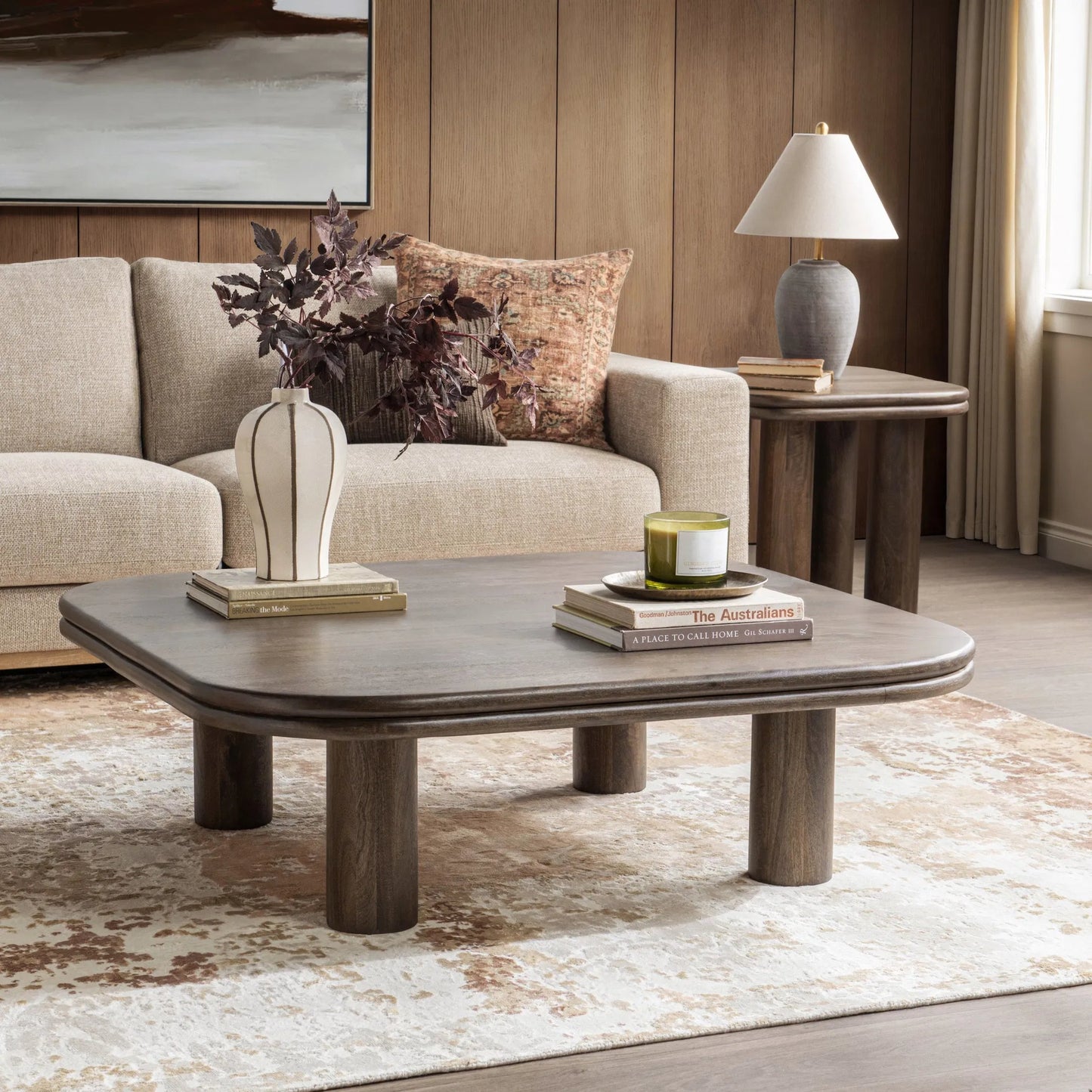 005 SI-2533194 | Lifestyle | Miranda Coffee Table by Classic Home in cocoa brown. Made from mango wood in a unique style.