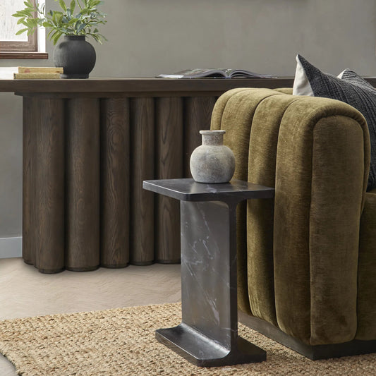 Delaney Accent Table by Classic Home. Made from marble in a transitional style.