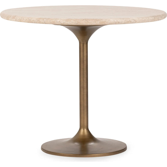 001 SI-2518814 | Primary Silo | Malani Dining Table by Classic Home in tan, gold. Made from travertine, iron in a transitional style.