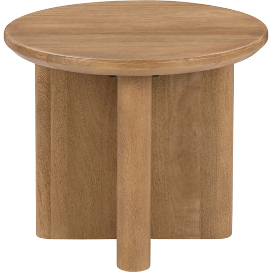 001 SI-2533198 | Primary Silo | Montengo Solid Round End Table by Classic Home in natural maple. Made from mango wood in a unique style.