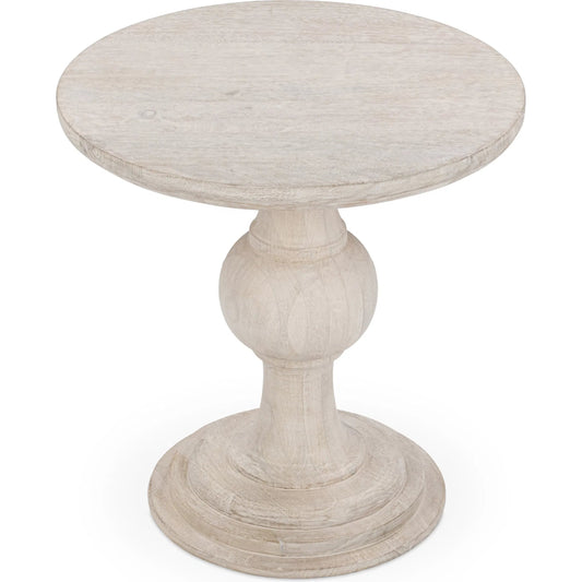 001 SI-2533201 | Primary Silo | Hera End Table by Classic Home in creamwood. Made from mango wood in a unique style.