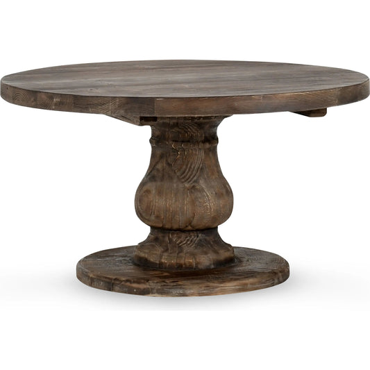 Carolina Coffee Table by Kosas Home in rustic brown. Made from reclaimed pine wood in a cottage & farmhouse style.