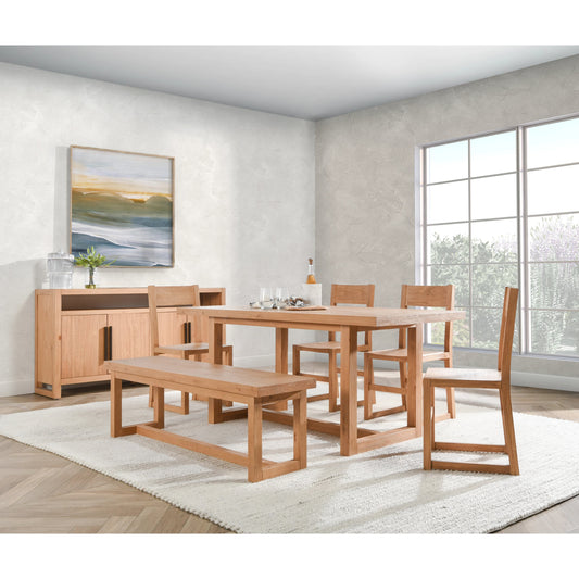 Fenmore Dining Table by Kosas Home. Made from pine wood in a modern style.