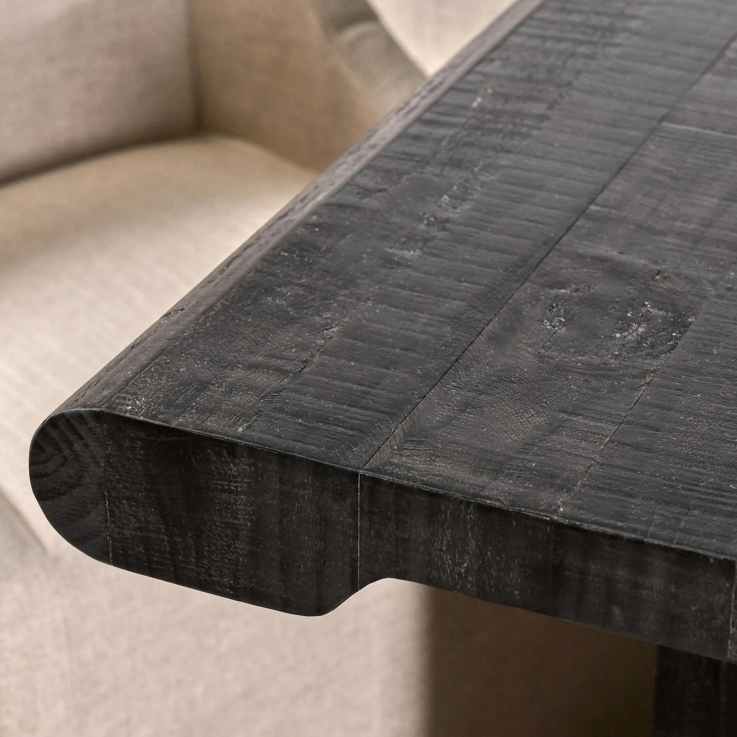 009 SI-2078726 | Closeup | Larson Dining Table by Classic Home in black, classic brass. Made from pine wood in a modern style.