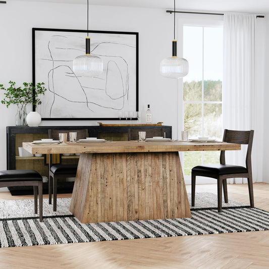 Montana Dining Table by Classic Home in natural. Made from reclaimed pine in a modern style.